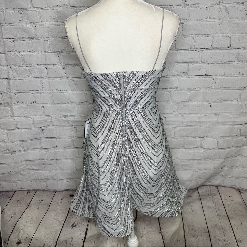 B. Darlin Juniors Sequined Mini Fit & Flare Dress - Picture 9 of 13